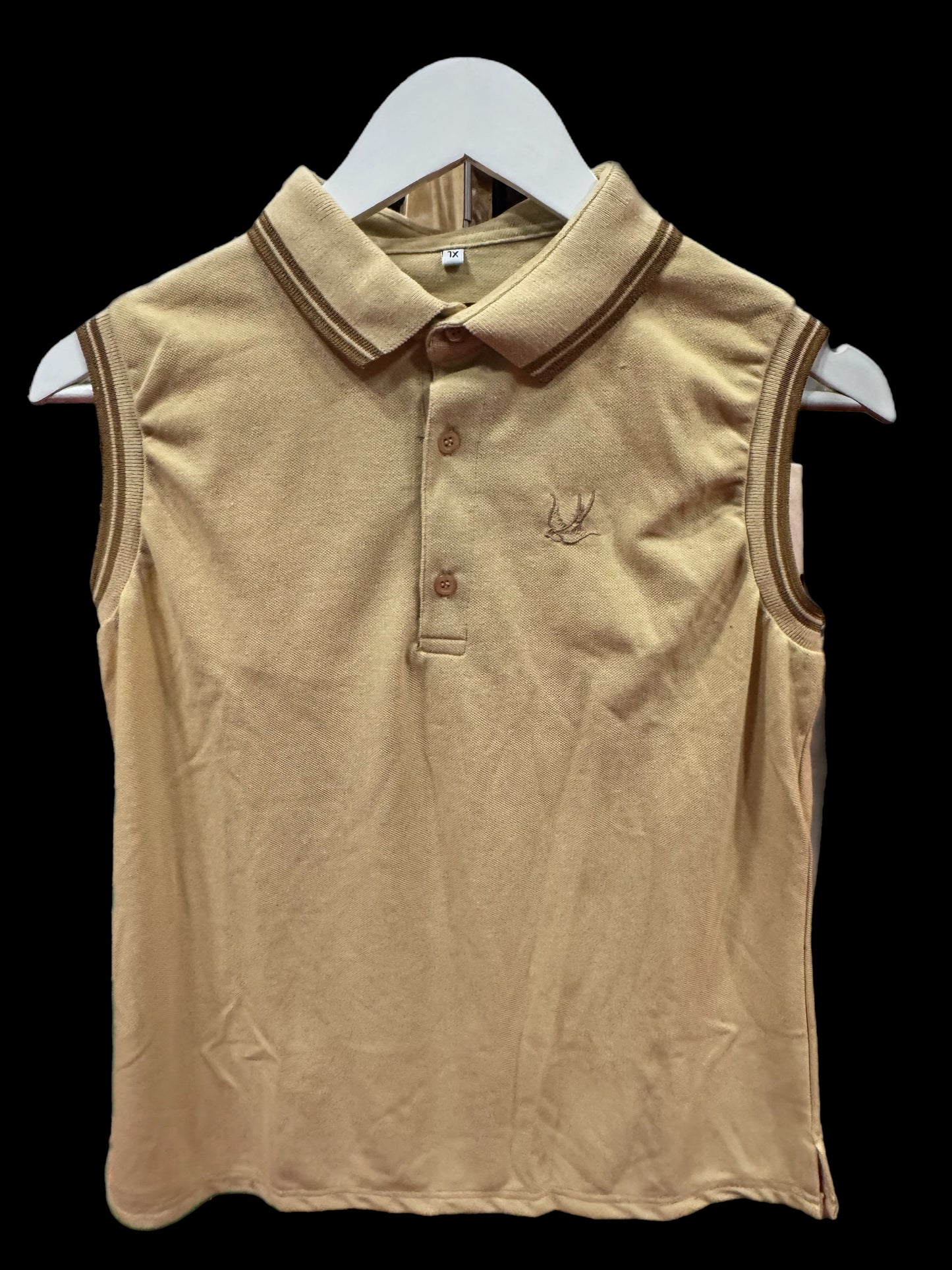 Polo Beige sin mangas