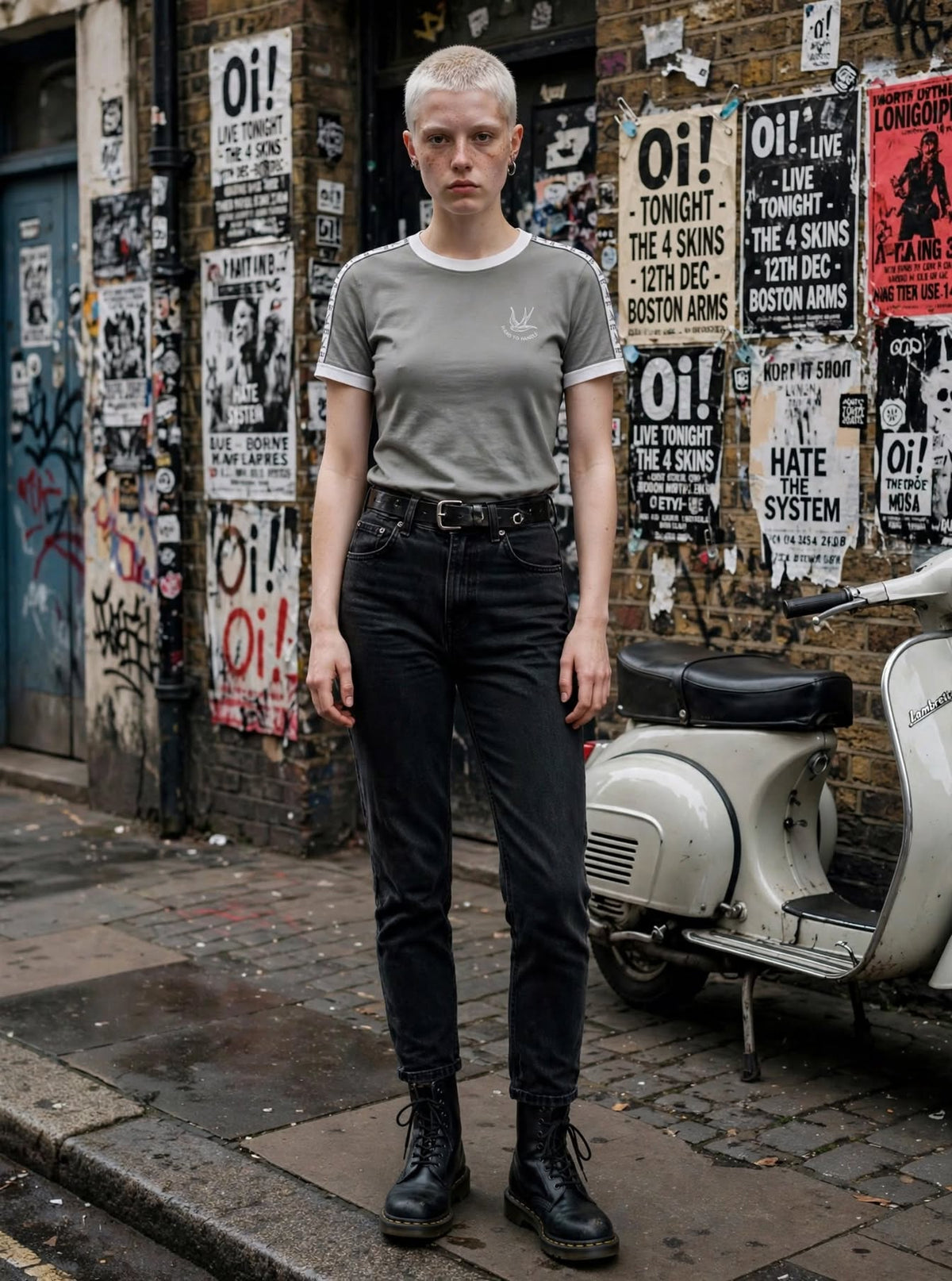 Camiseta Ringer Gris