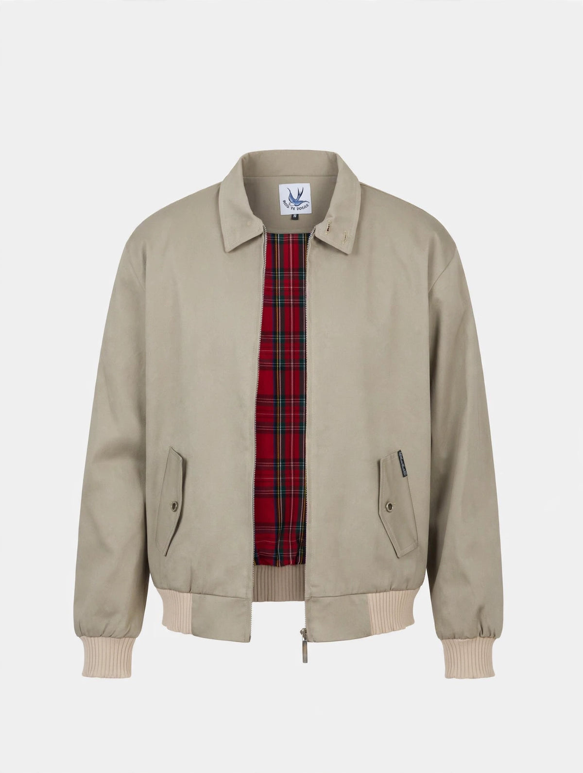Chaqueta Harrington Retro Hard To Handle - Beige / Tartan Royal Stewart