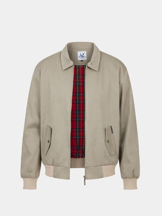 Chaqueta Harrington Retro Hard To Handle - Beige / Tartan Royal Stewart