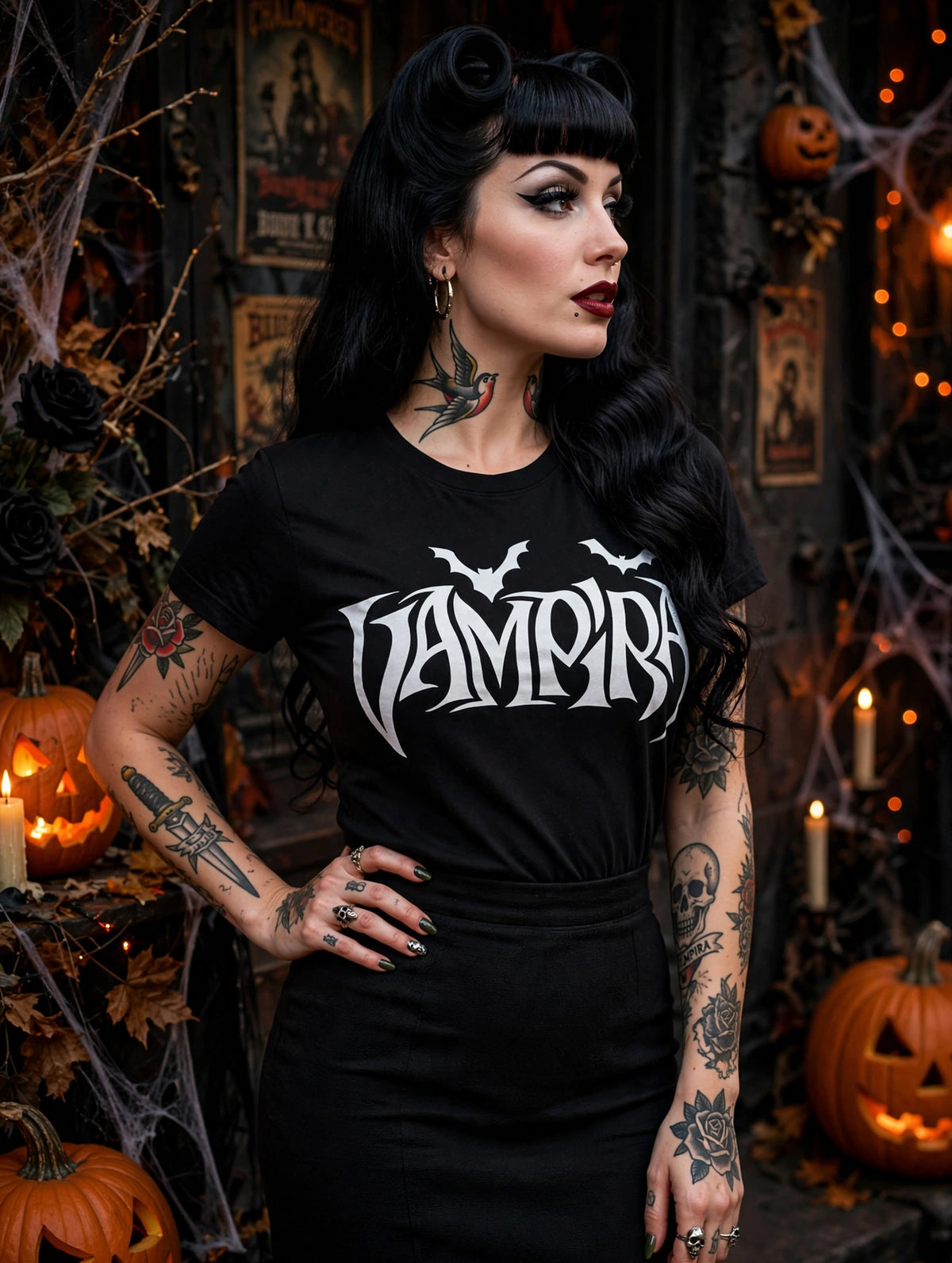 Camiseta Mujer Vampira - 13 Lágrimas