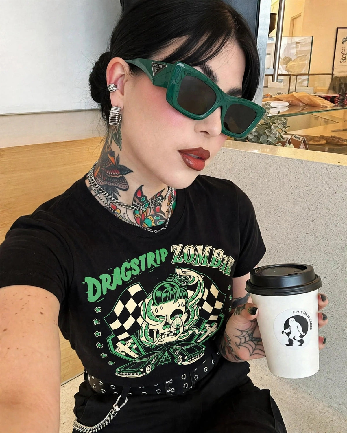 Camiseta Mujer Dragstrip Zombie - 13 Lágrimas