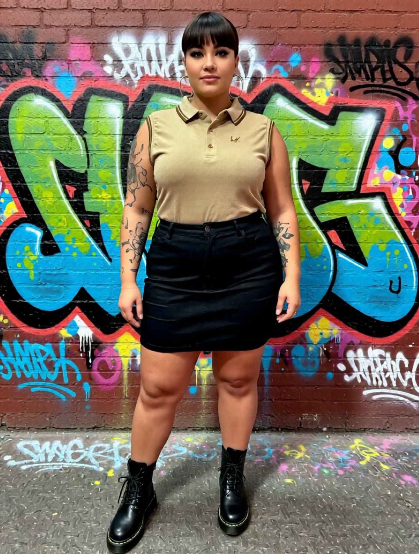 Polo Beige sin mangas