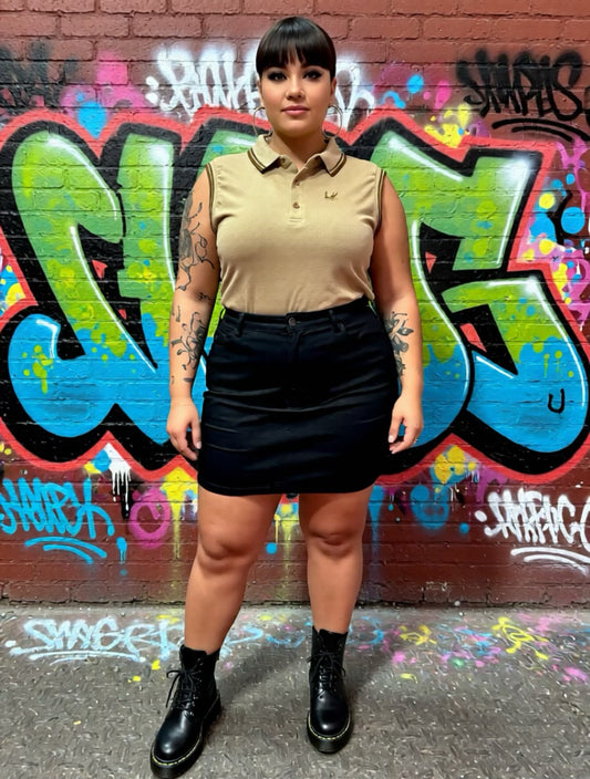 Polo Beige sin mangas