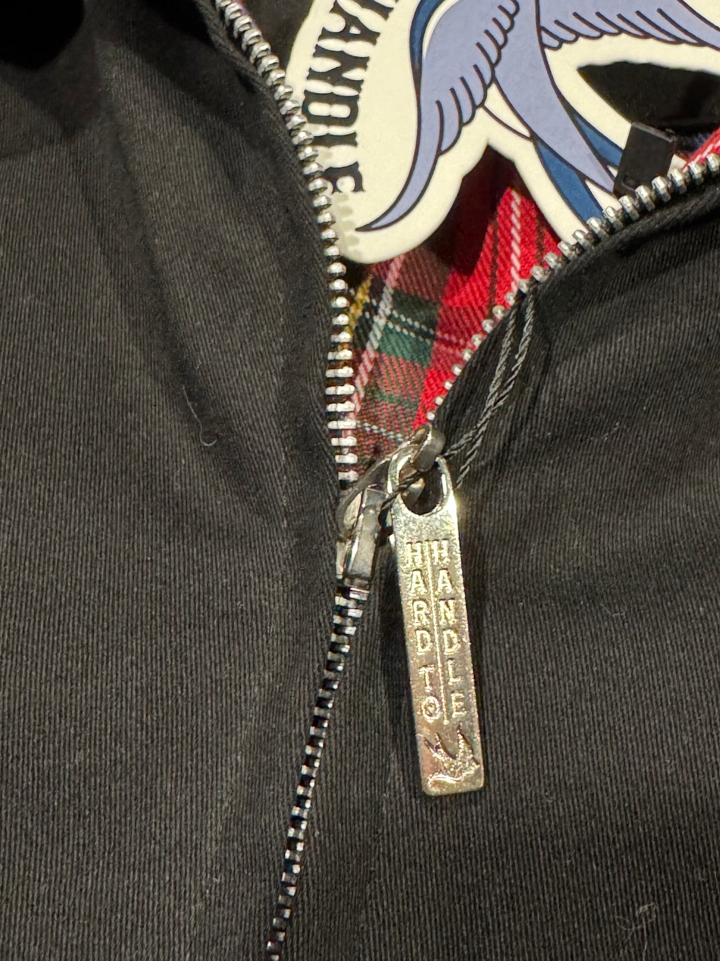 Harrington negra retro mujer