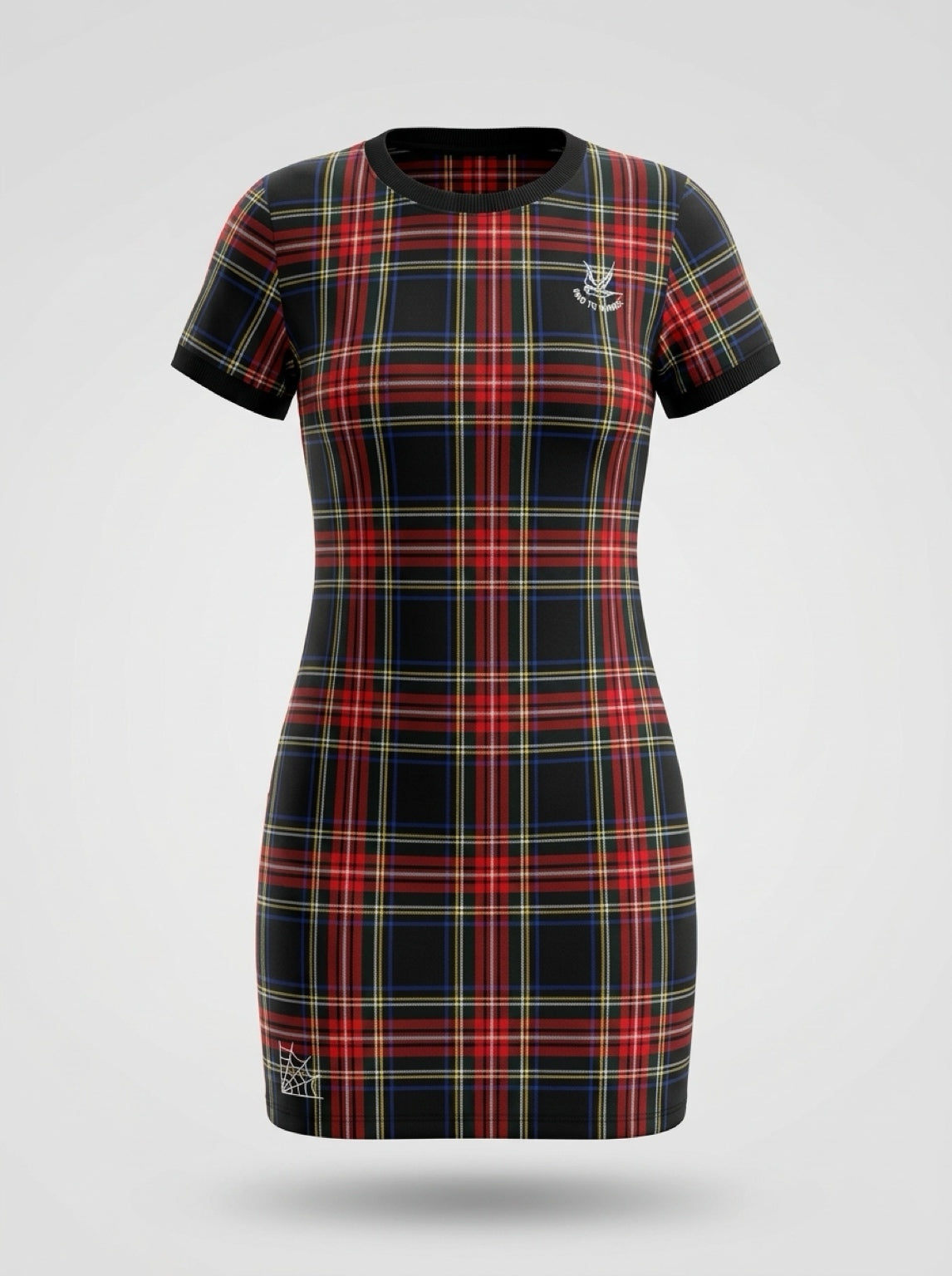 Vestido Escocés Negro - Tartán