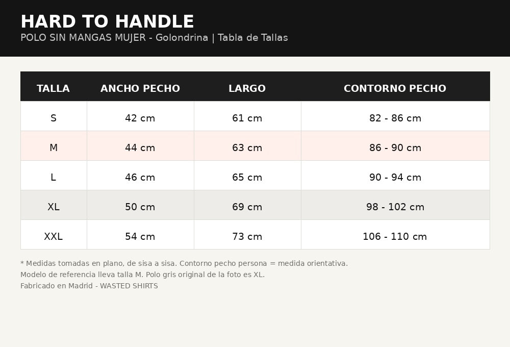 Polo Sin Mangas Mujer Hard To Handle - Golondrina
